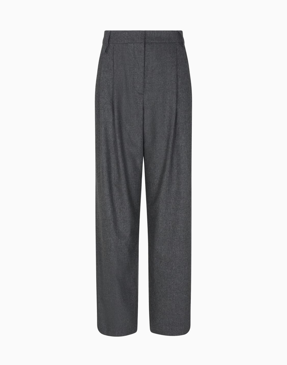 pantaloni-con-pinces-in-flanella-di-lana-icon-grigio--emporio-armani