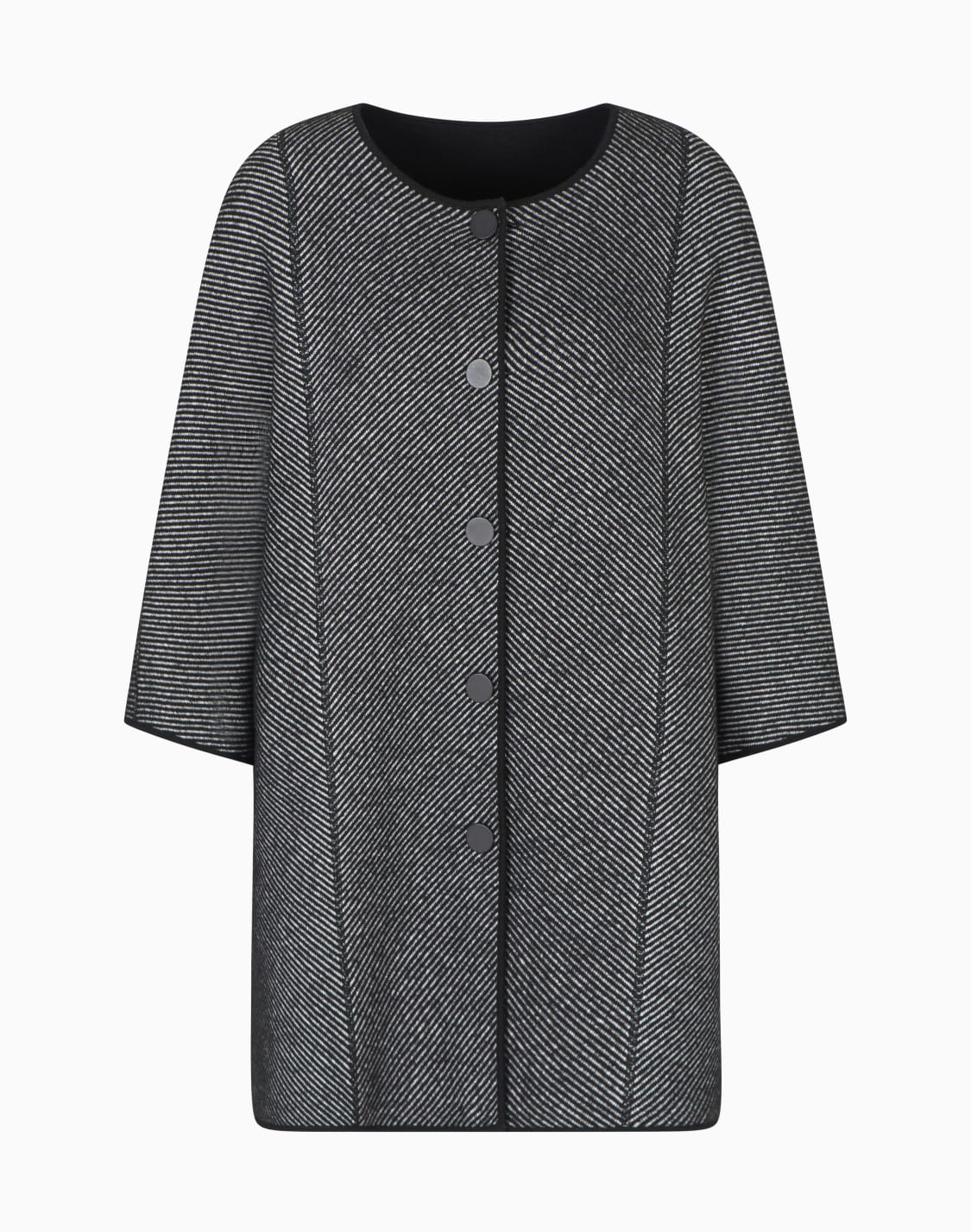 double-sided-knitted-virgin-wool-cape-black--emporio-armani