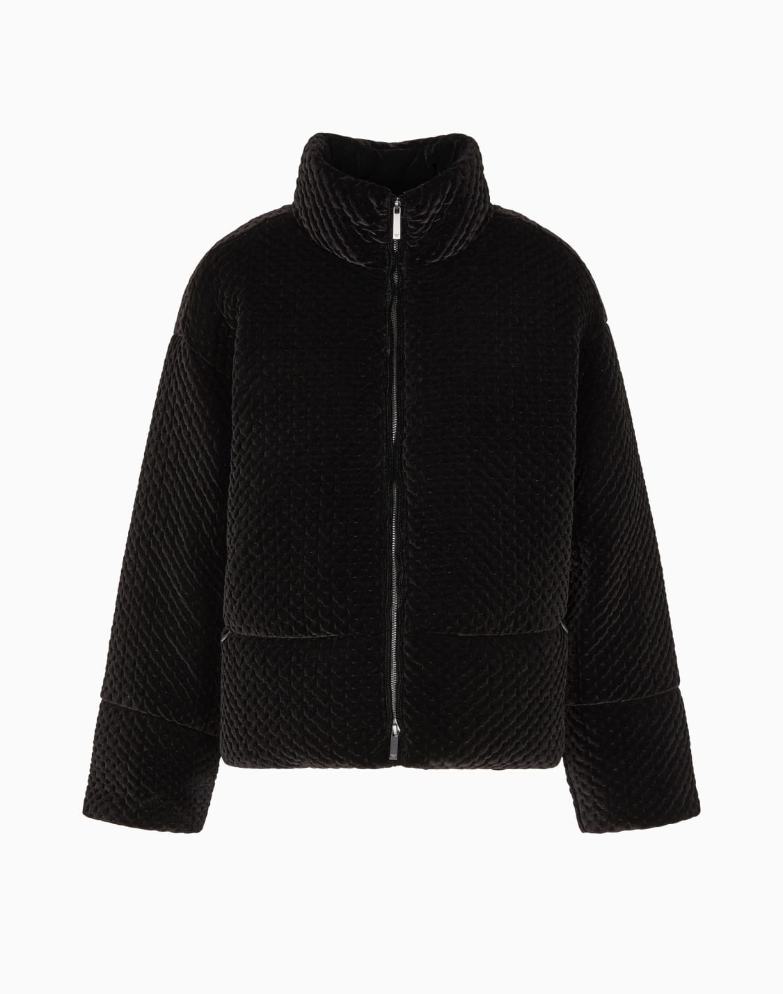 jacke-mit-durchgehendem-reiverschluss-mit-waffel-effekt-schwarz--emporio-armani