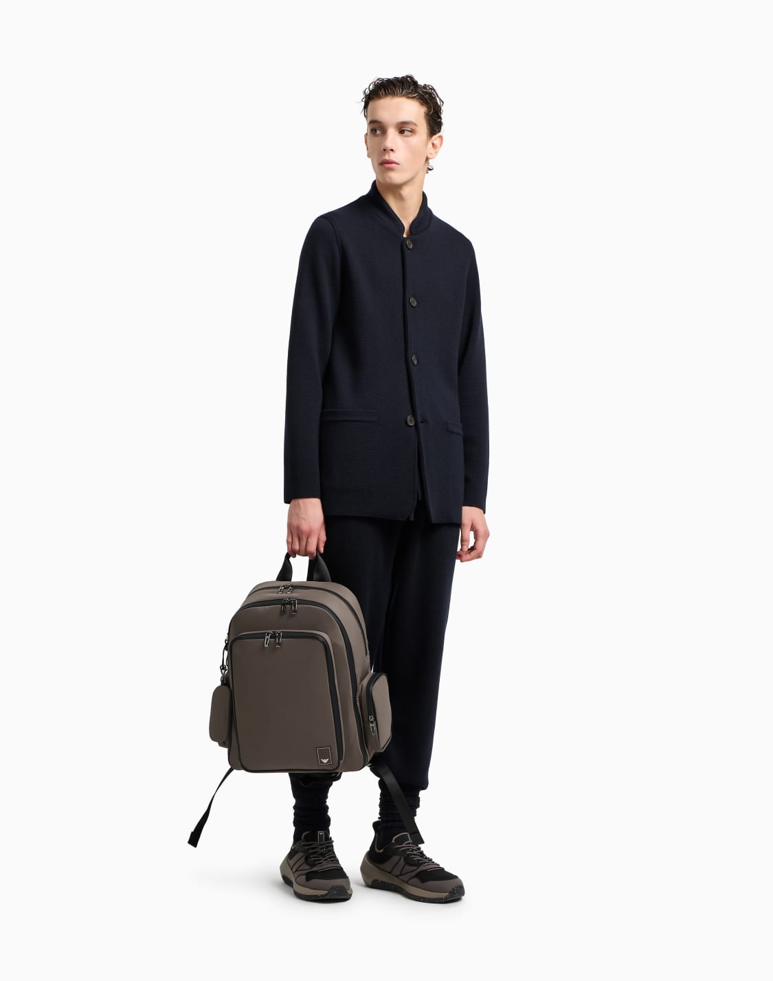 travel-essentials-ジョガパンツ-ミラノステッチファブリック-ネイビブル--emporio-armani