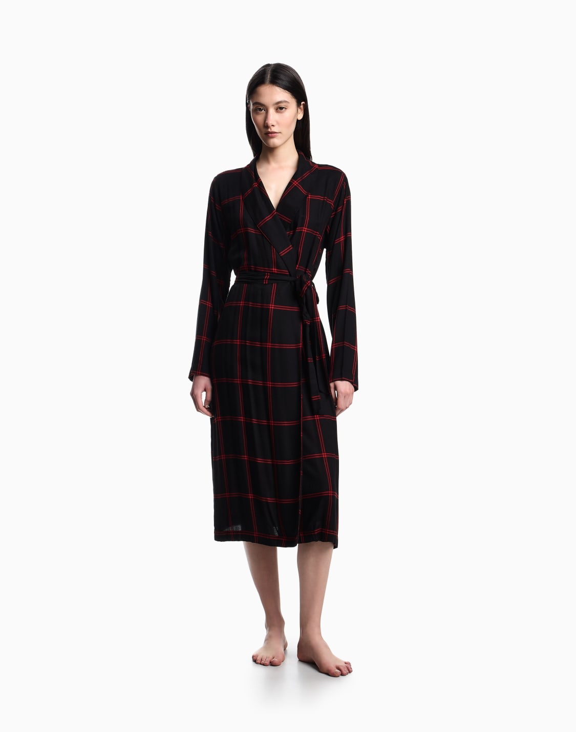 peignoir-en-viscose-motif-carreaux-noir--emporio-armani