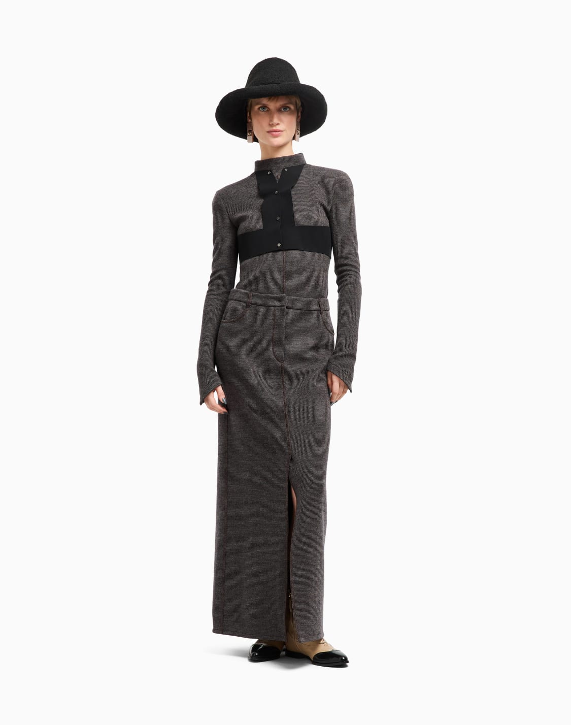 long-skirt-in-wool-jersey-brown--giorgio-armani