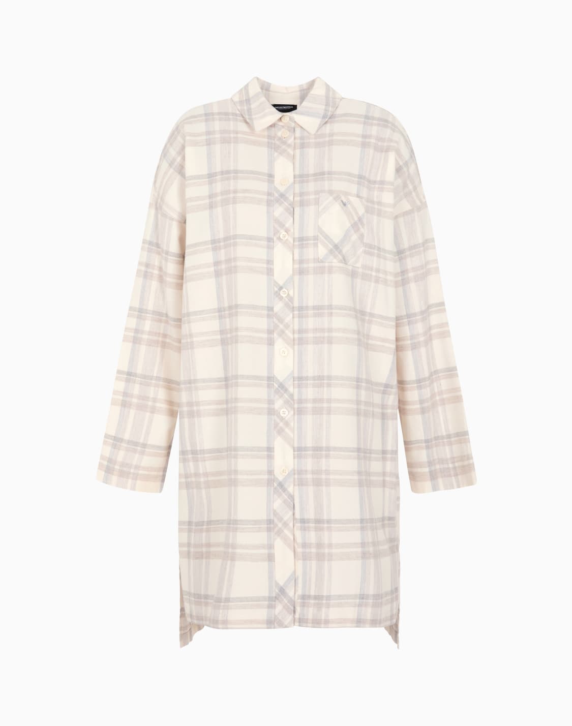 nightdress-with-check-motif-beige--emporio-armani