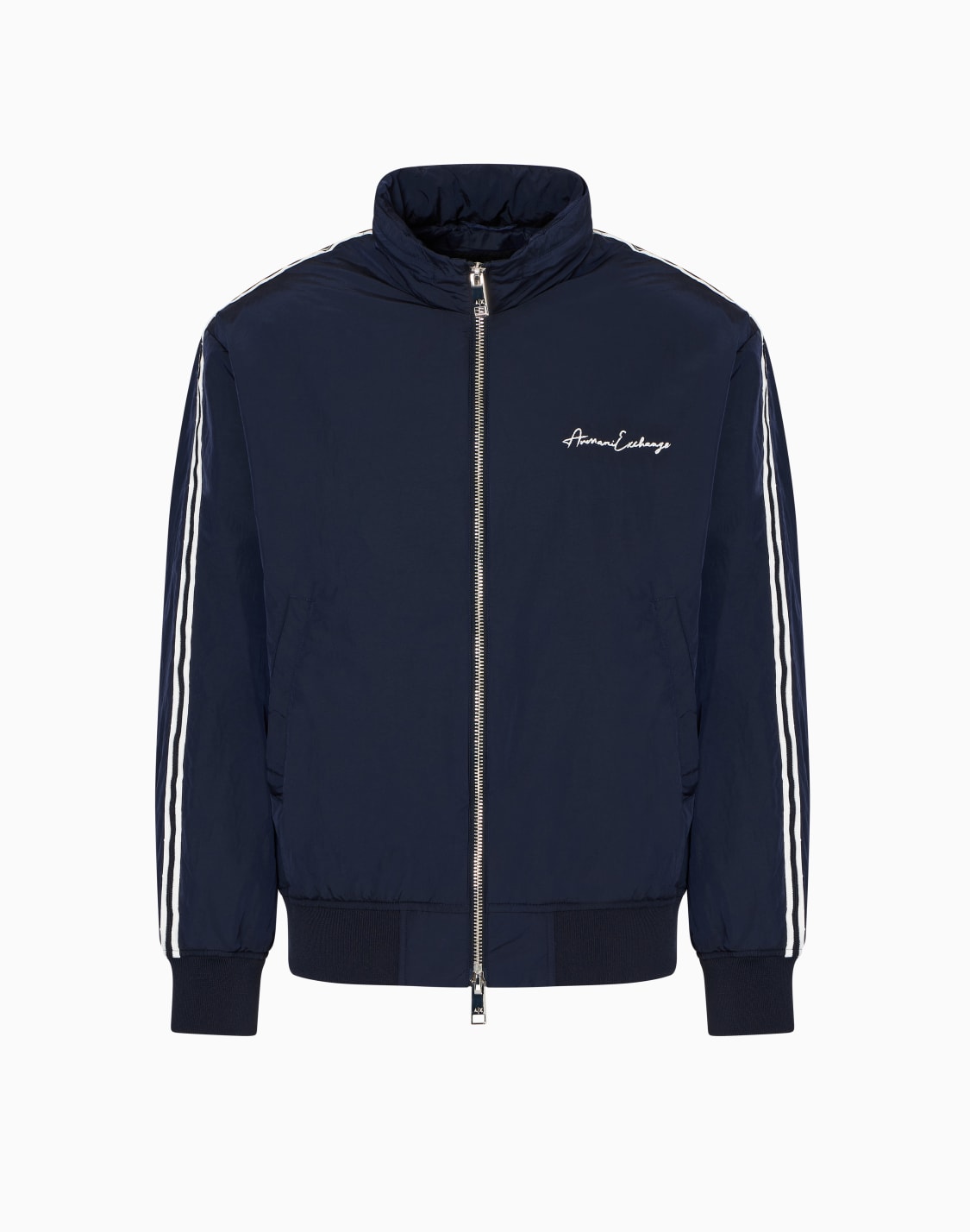 full-zip-blouson-in-crinkle-fabric-with-logo-on-the-chest-blue--armani-exchange