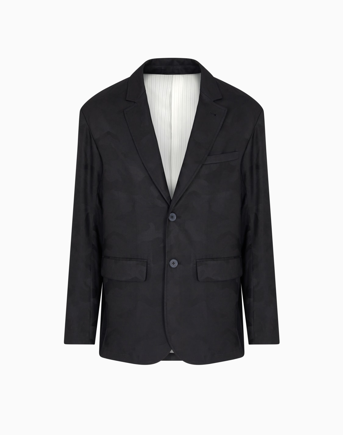ジャカドカモフラジュ-シングルブレストジャケット-ブラック--armani-exchange