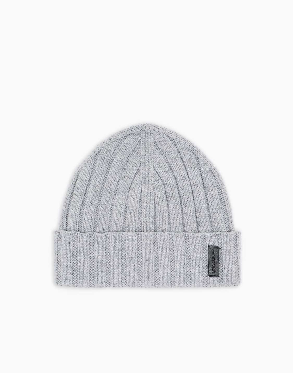 rib-effect-wool-and-cashmere-blend-beanie-grey--emporio-armani