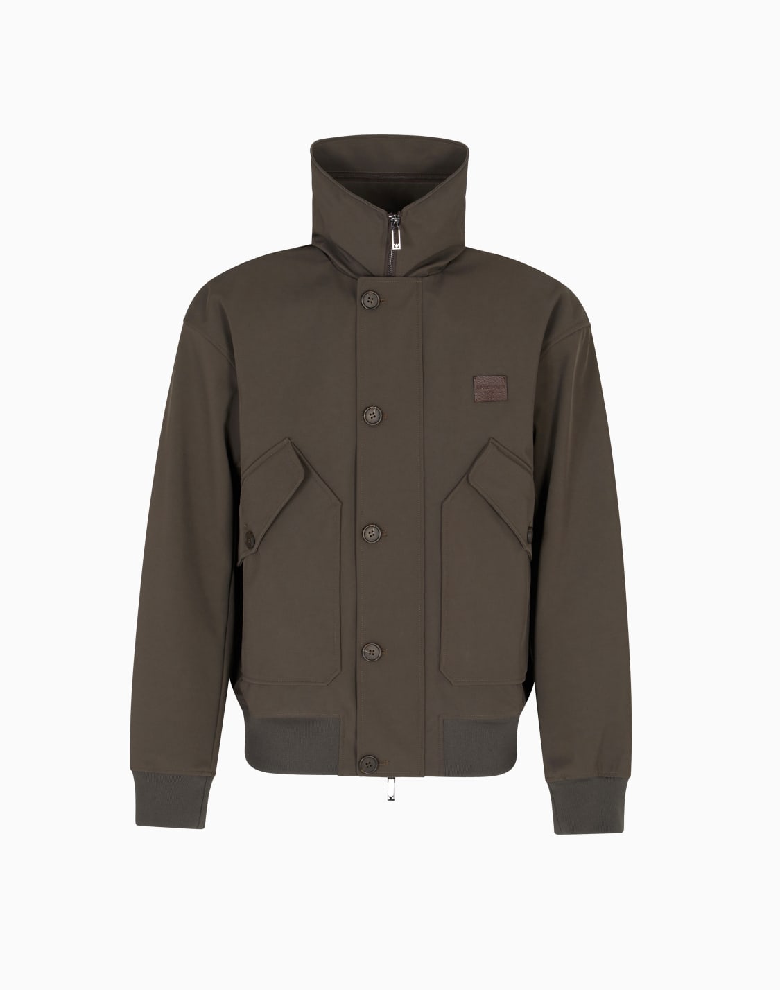 blouson-entirement-zipp-en-serg-de-nylon-avec-ceinture-vert--emporio-armani