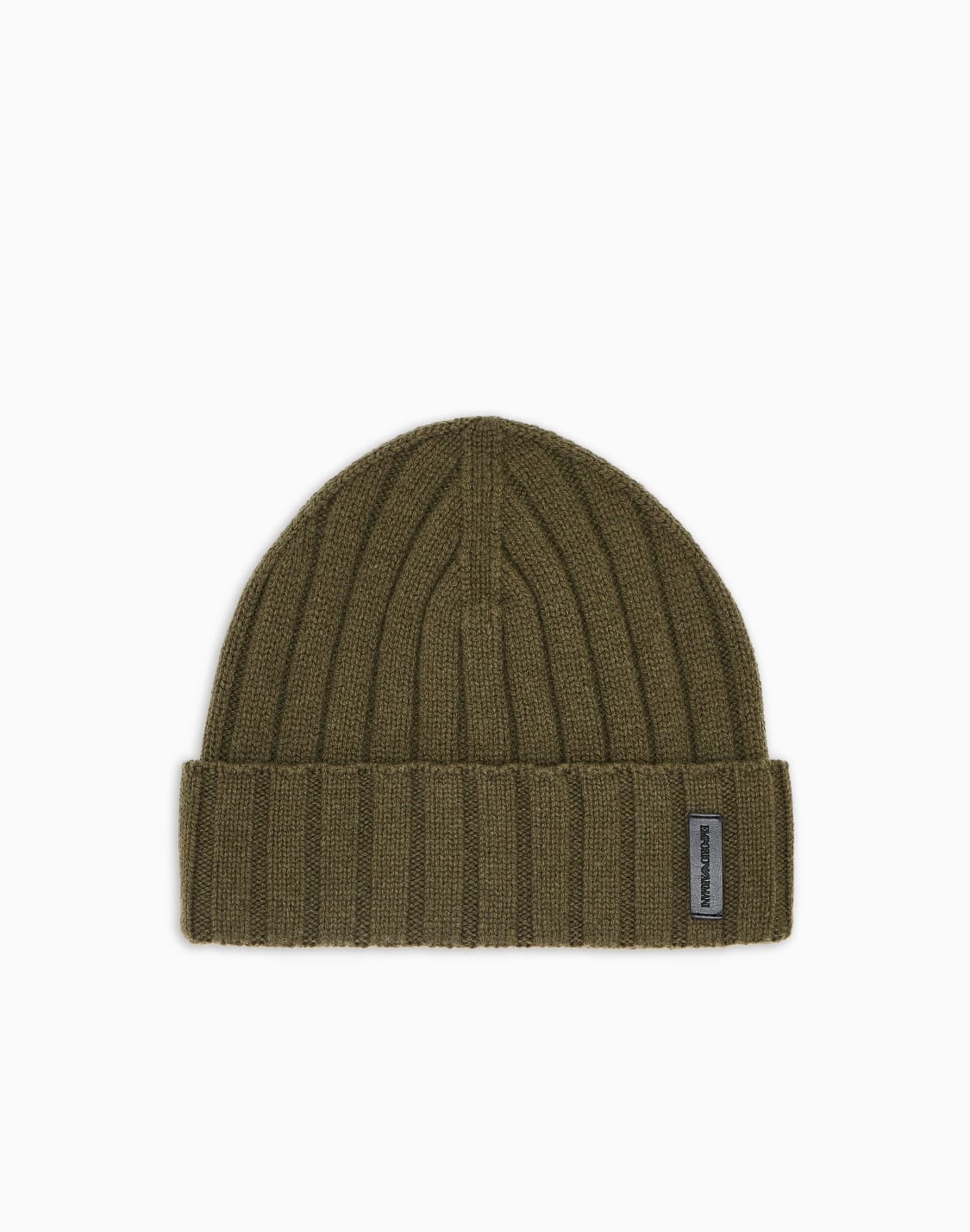 rib-effect-wool-and-cashmere-blend-beanie-green--emporio-armani
