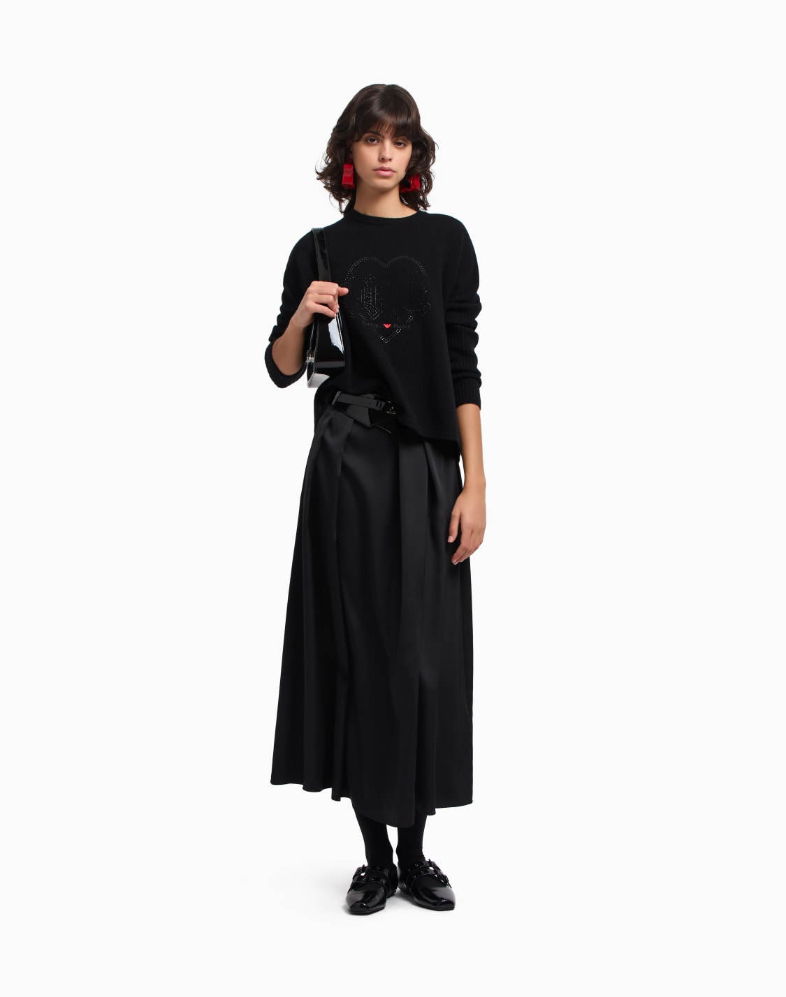 falda-plisada-en-crep-de-satn-cpsula-san-valentn-negro--emporio-armani
