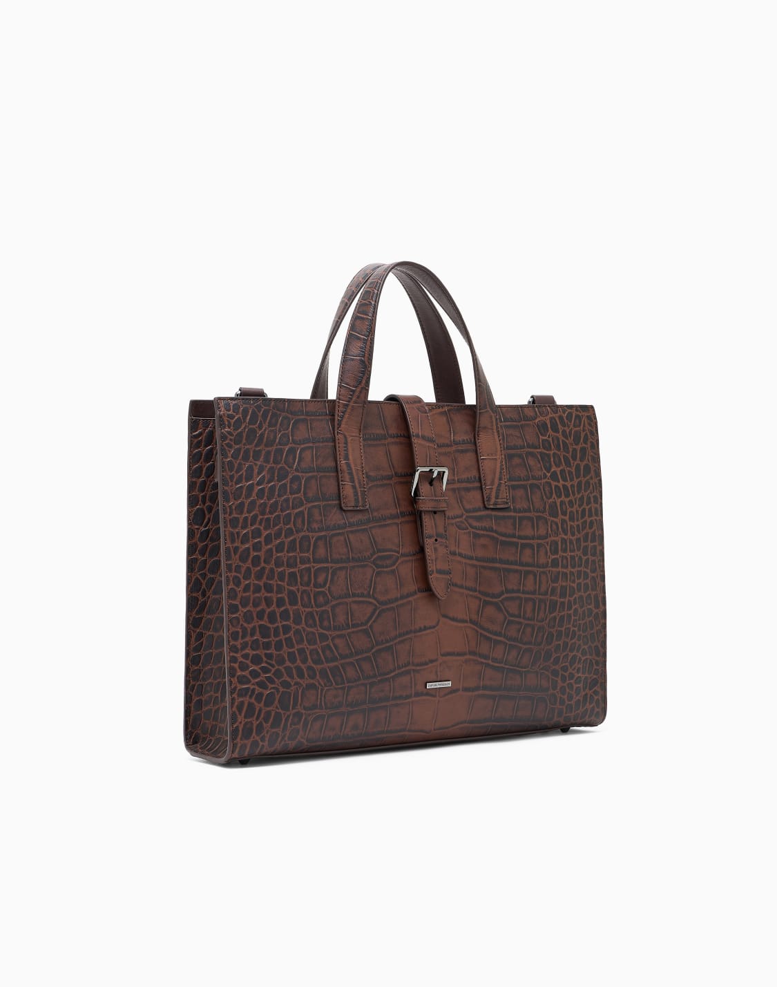 businesstasche-aus-leder-mit-kroko-print-braun--emporio-armani