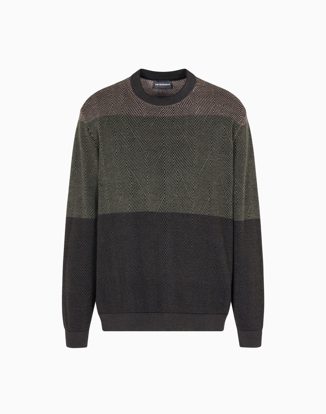 virgin-wool-jumper-with-micro-jacquard-op-art-diamonds-green--emporio-armani