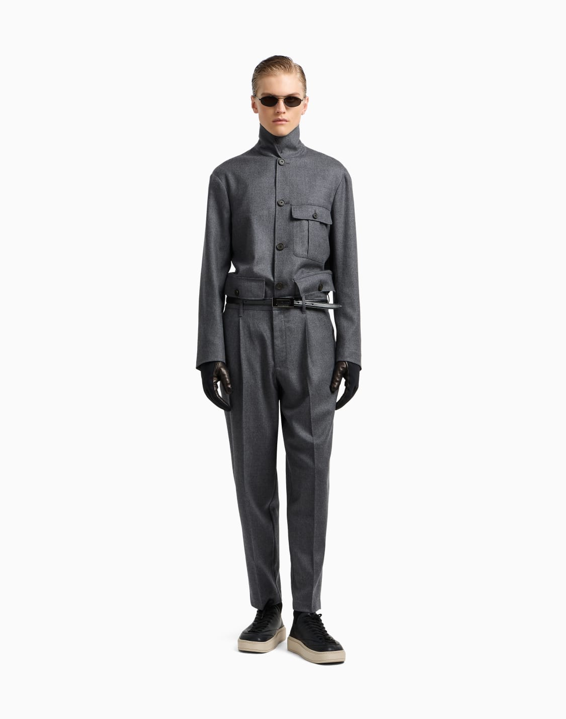 オンライン限定シャツジャケット-バジンウル-ストレッチツイル-グレ--emporio-armani
