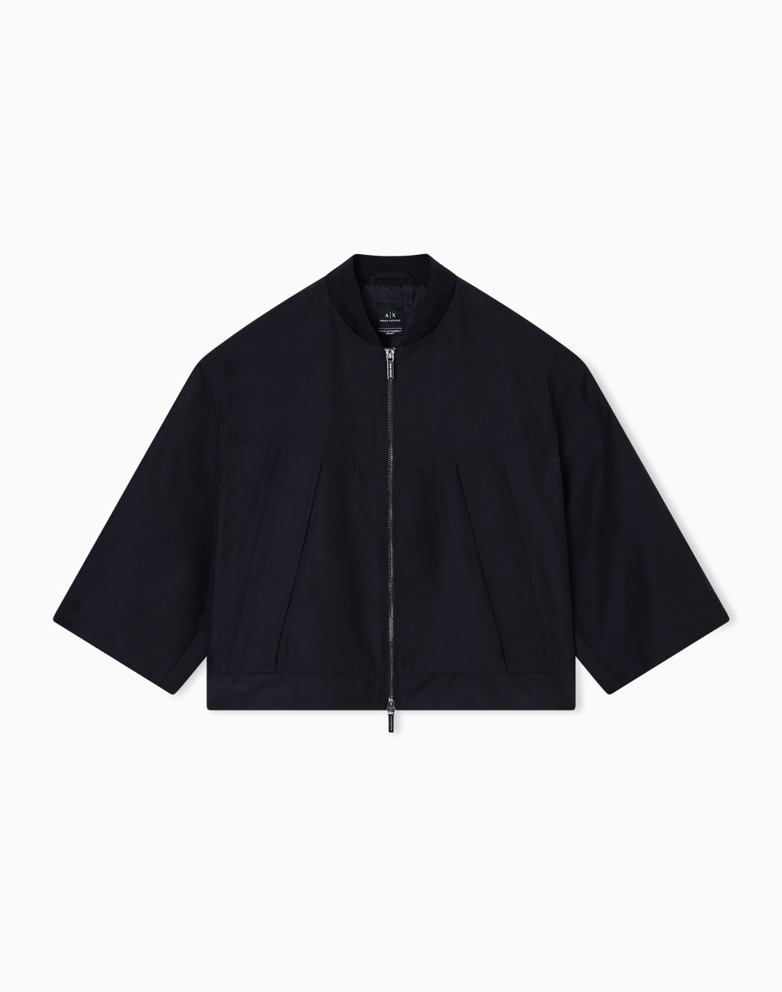 七分袖ブルゾンジャケット-ブラック--armani-exchange