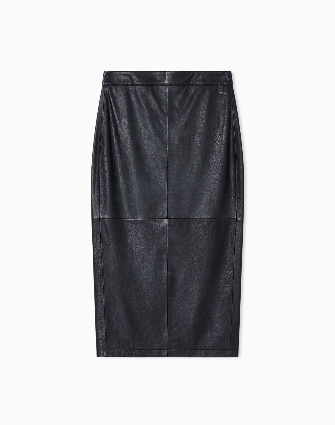 longuette-rock-aus-leder-schwarz--armani-exchange