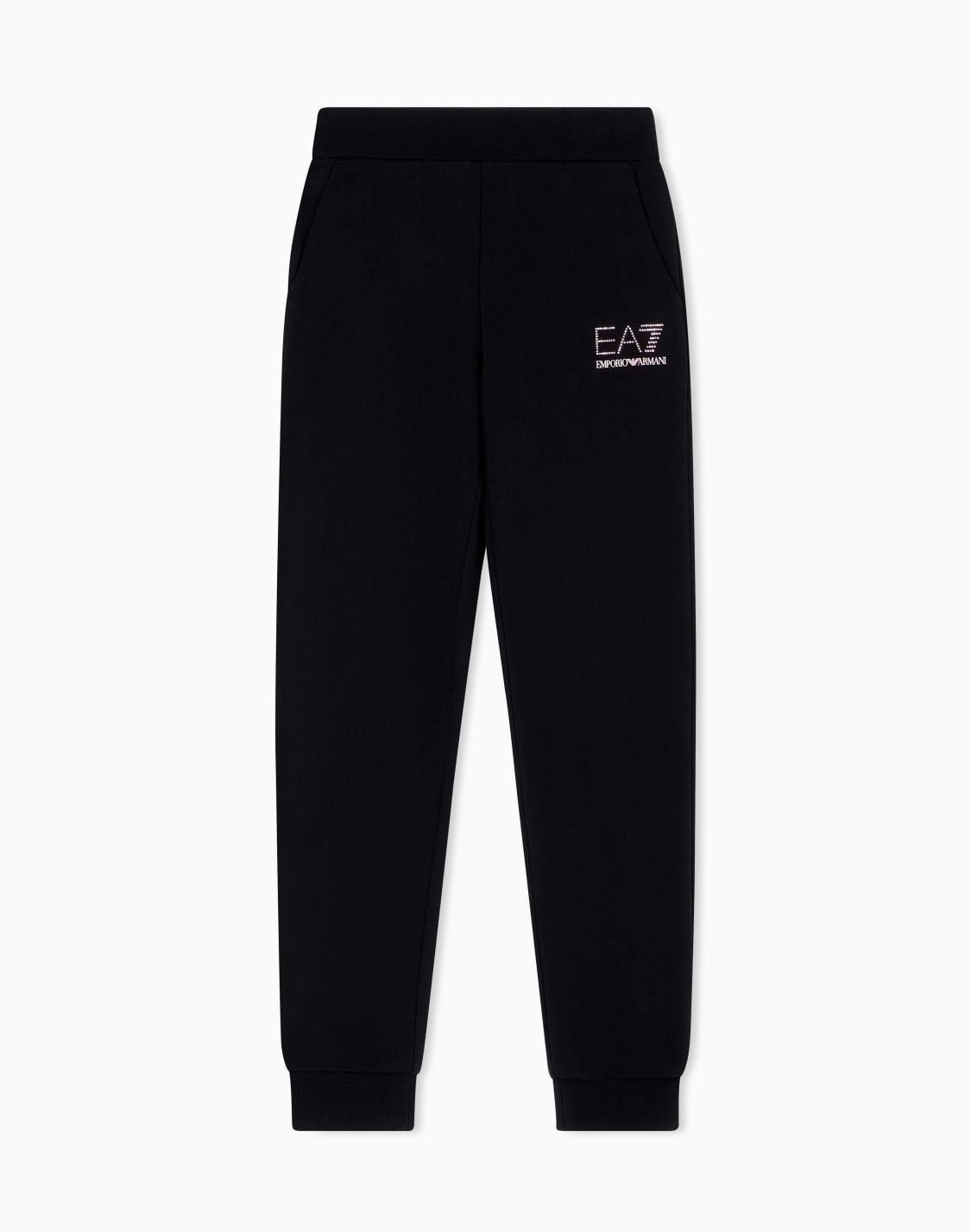 pantalon-de-jogging-logo-series-en-mlange-de-coton-biologique-noir--ea7
