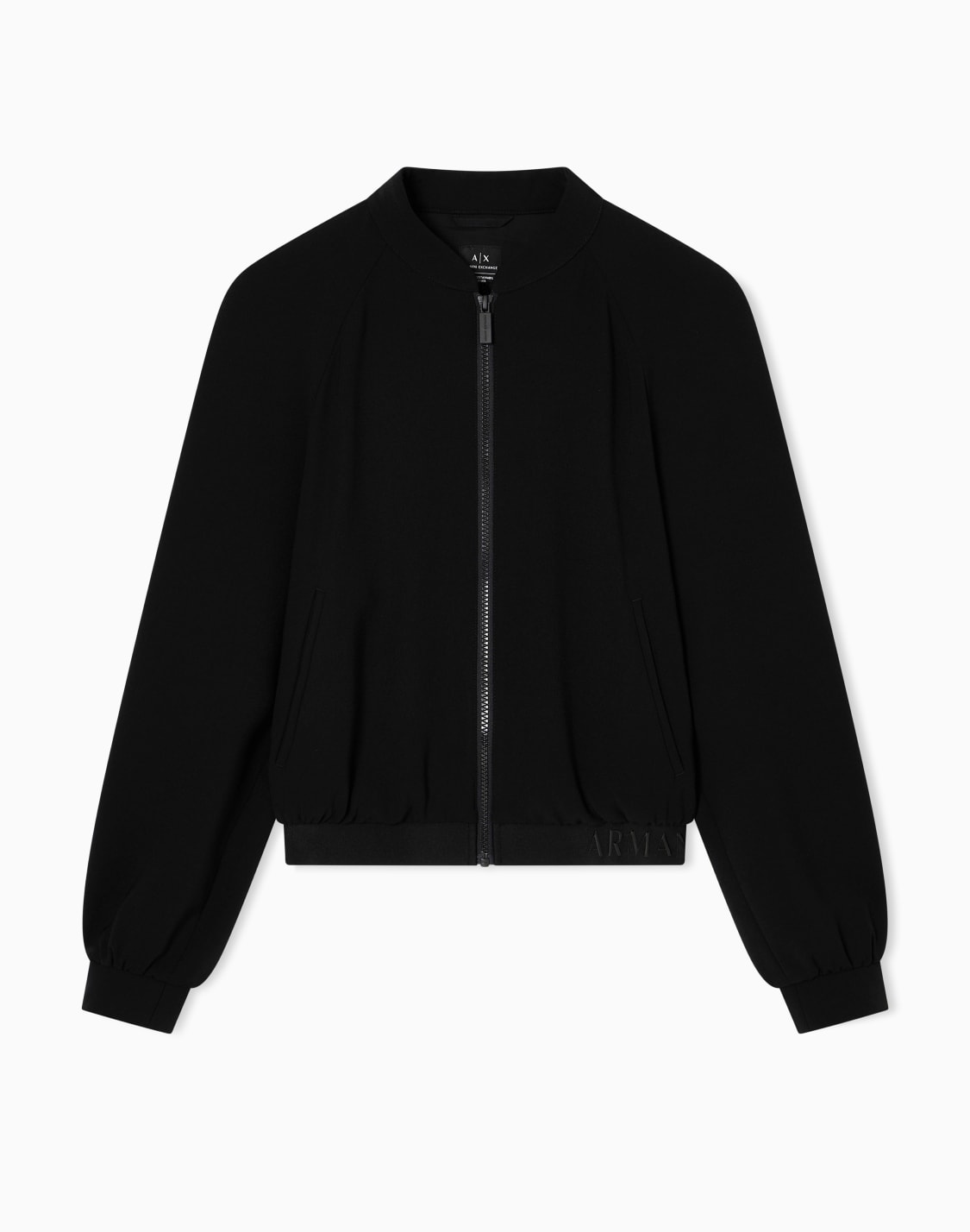 リサイクルポリエステル-ブルゾン-ブラック--armani-exchange