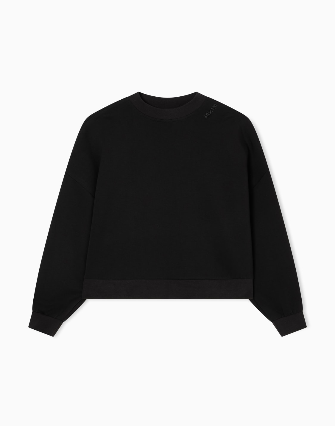 cropped-crewneck-sweatshirt-black--armani-exchange