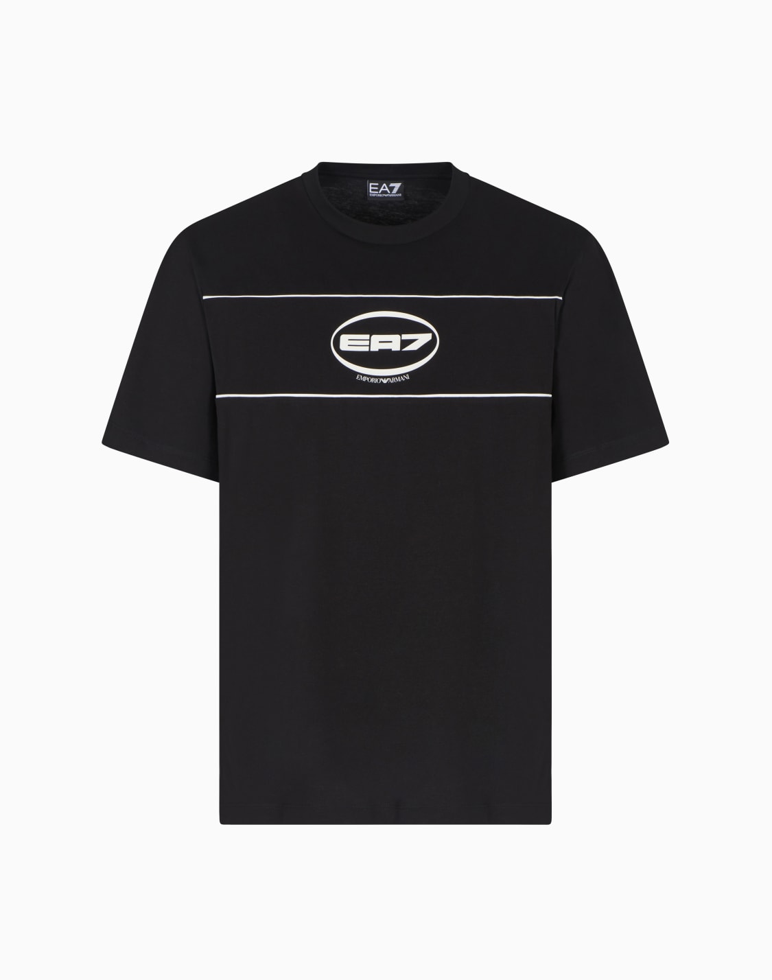 logo-series-クルネックtシャツ-コットン混紡ジャジ-ブラック--ea7