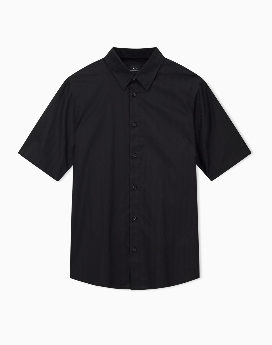 kurzrmeliges-jacquard-hemd-aus-baumwolle-schwarz--armani-exchange
