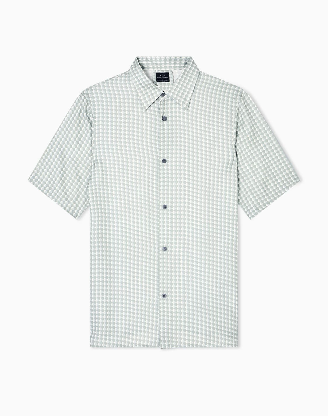 패턴이-들어간-반팔-셔츠-그린--armani-exchange