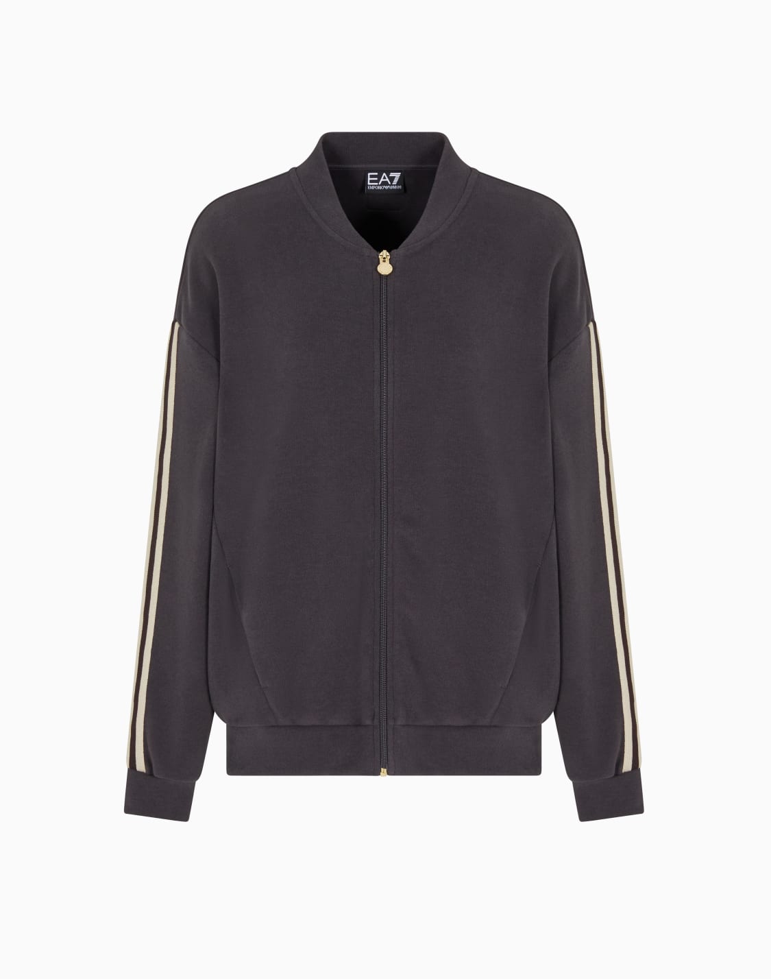 sporty-forever-ジップアップ-スウェットシャツ-コットン混紡-グレ--ea7