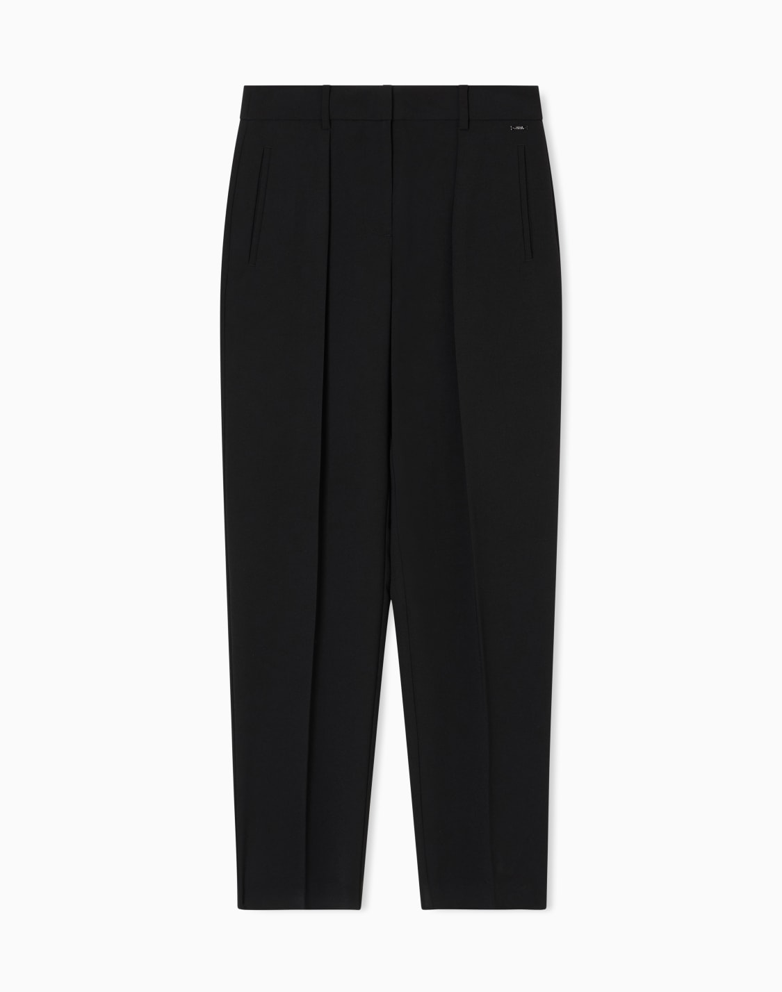 trousers-with-pleats-in-flowing-fabric-black--armani-exchange