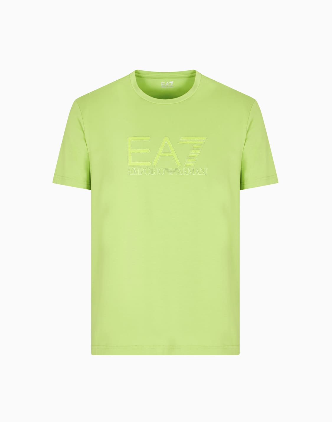 visibility-short-sleeved-t-shirt-in-cotton-stretch-jersey-green--ea7