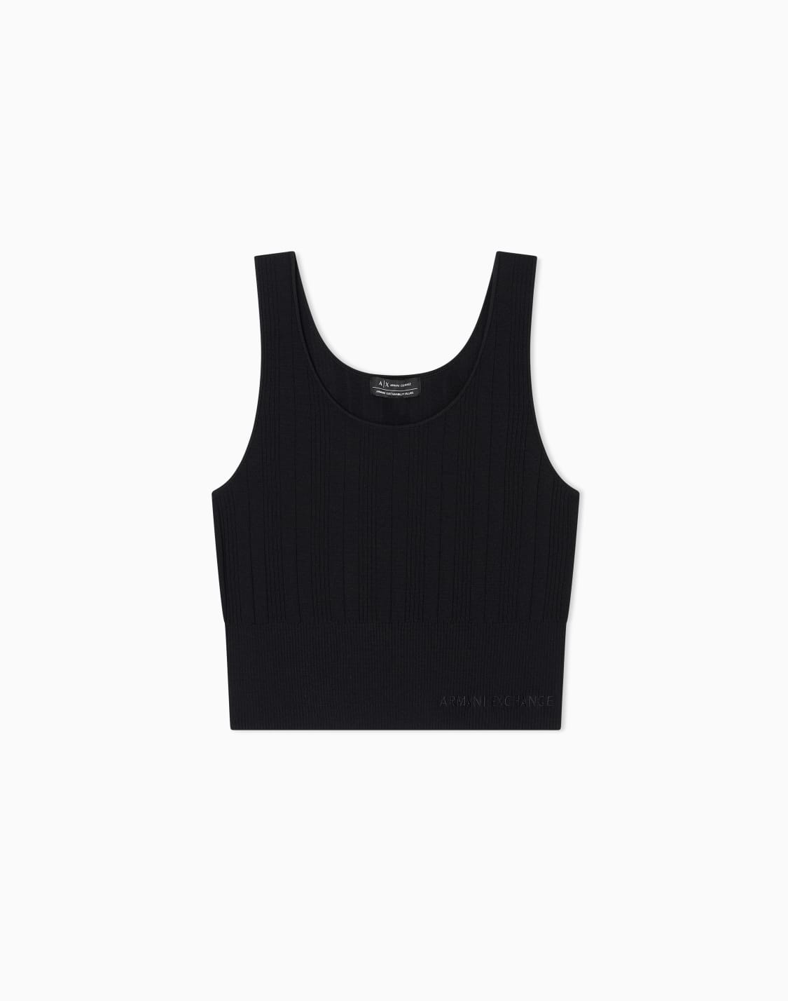 ノスリブ-ニットトップス-ブラック--armani-exchange