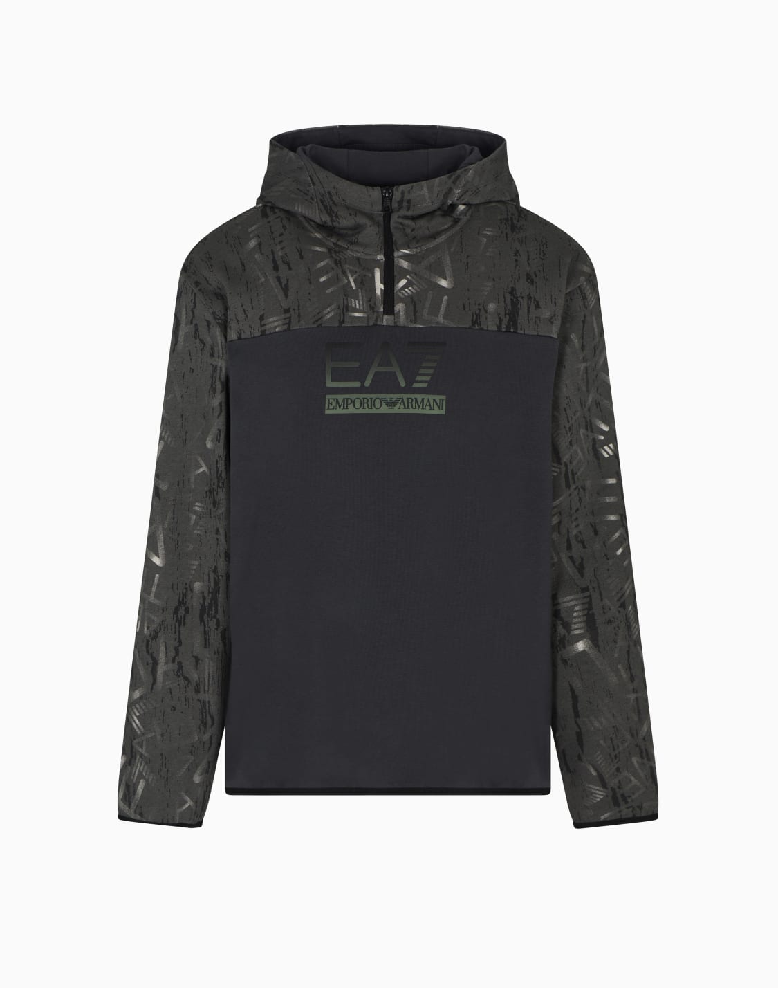 felpa-con-cappuccio-graphic-series-in-jersey-di-cotone-grigio--ea7