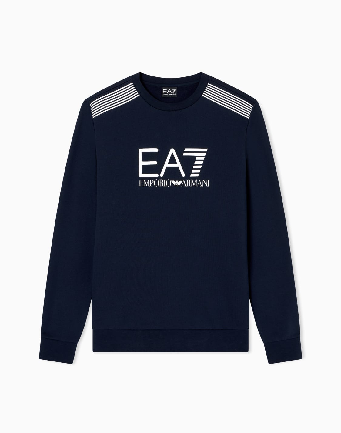 asv-7-lines-crew-neck-sweatshirt-in-a-cotton-blend-navy-blue--ea7