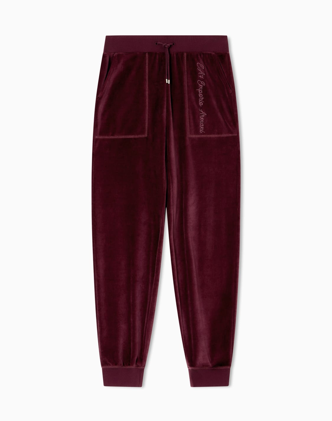 athletic-velour-stretch-chenille-joggers-burgundy--ea7