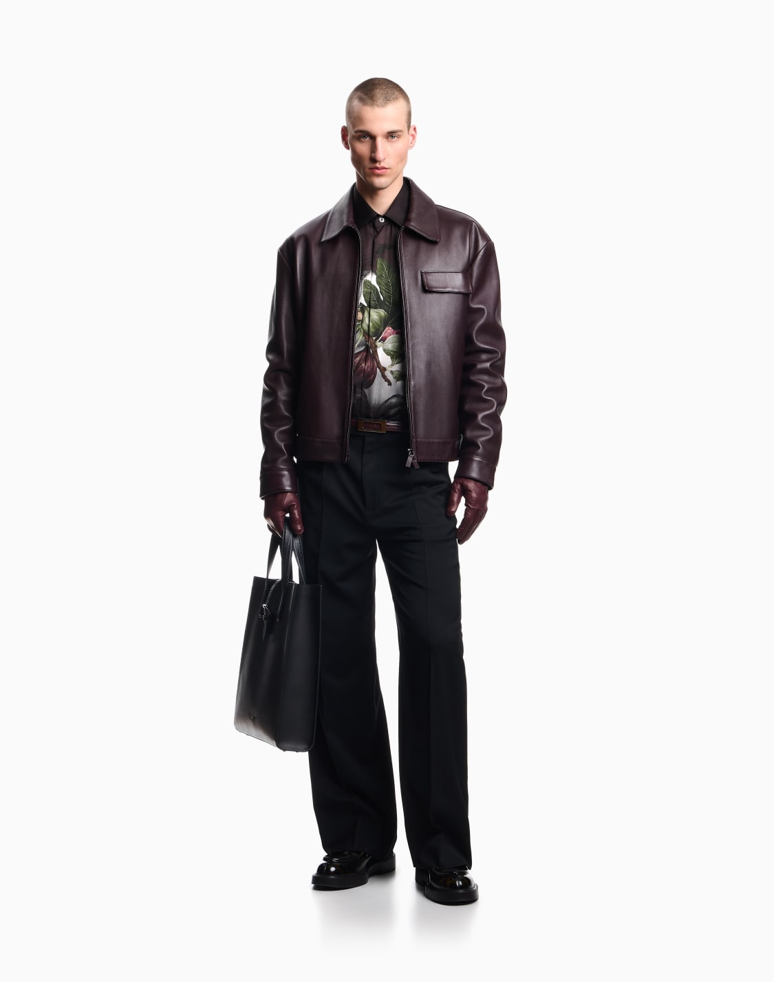 bluse-mit-maxi-print-mit-foliage-muster-und-damen-motiv-gemustert--emporio-armani