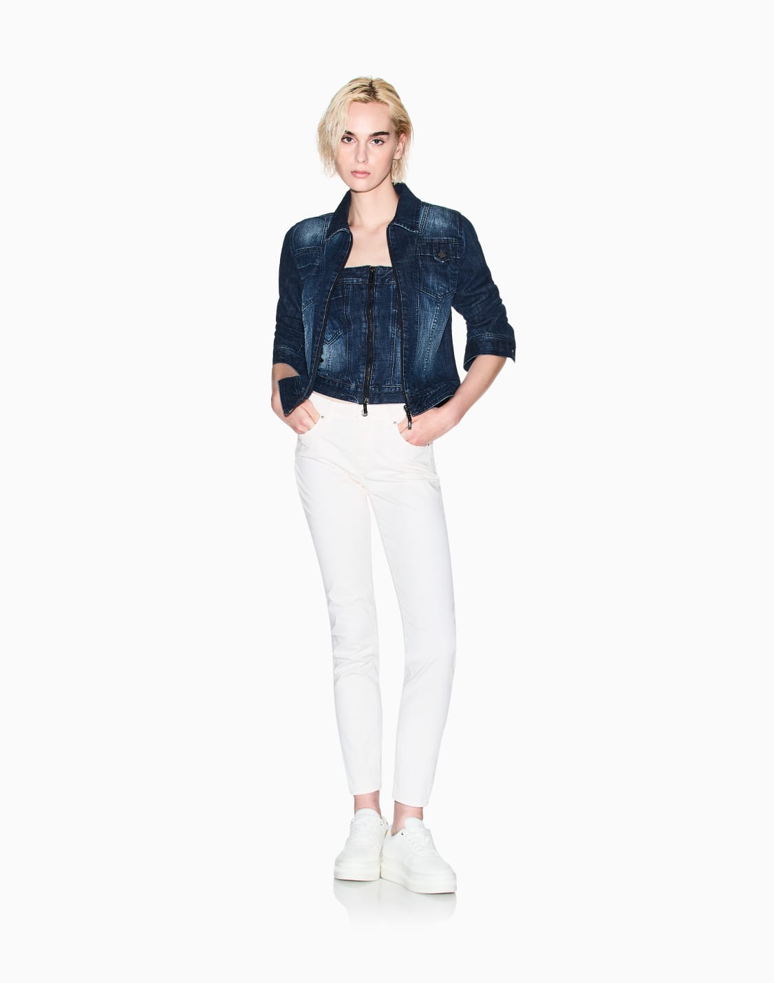 top-de-mezclilla-ndigo-con-cremallera-azul--armani-exchange