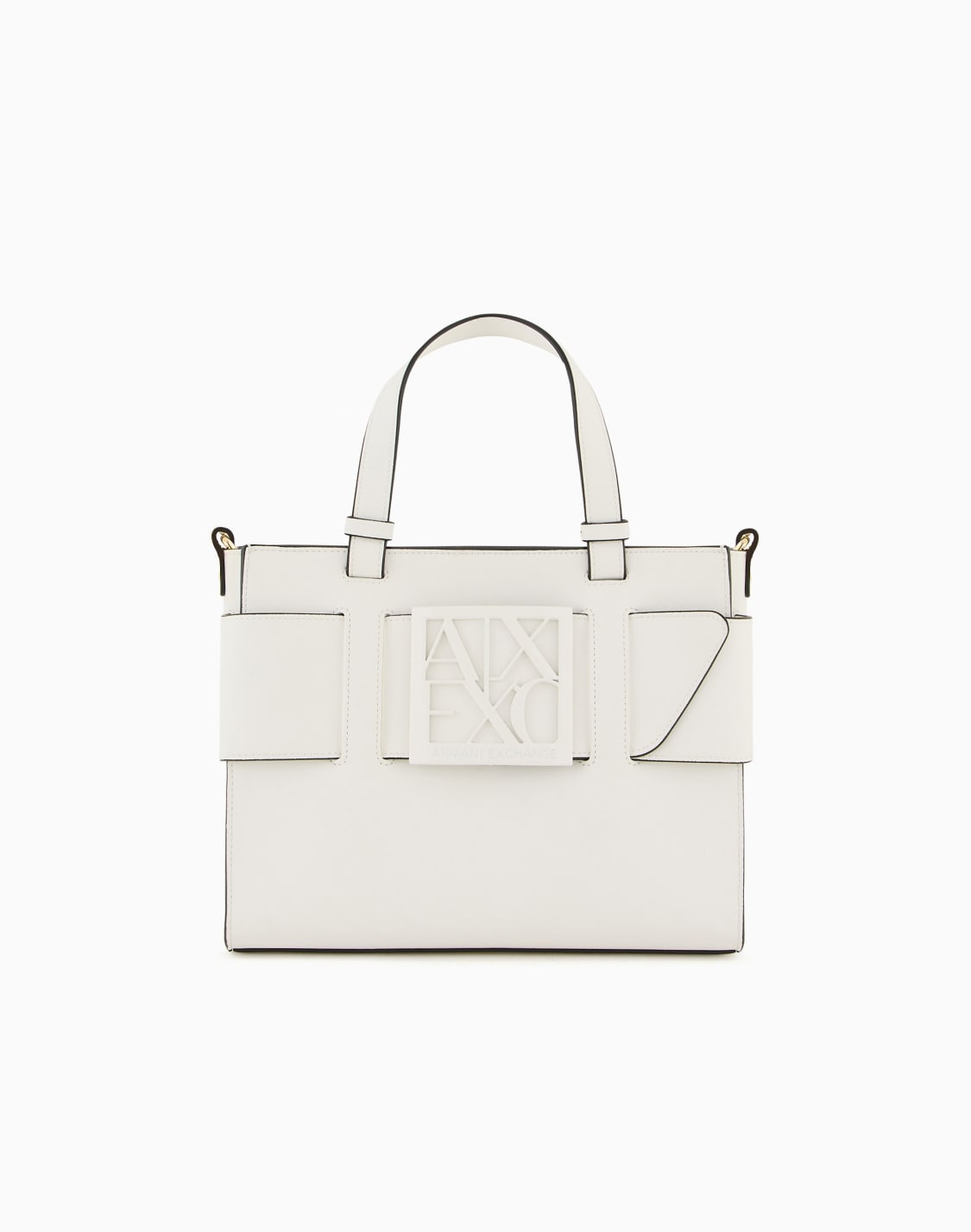 더블-핸들과-숄더-스트랩을-갖춘-미디엄-토트백-화이트--armani-exchange