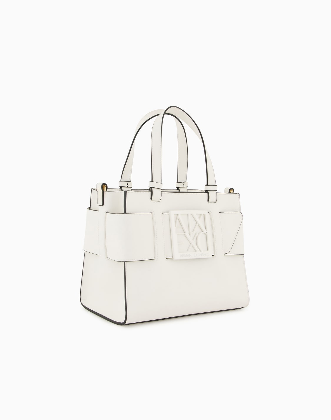 더블-핸들과-숄더-스트랩을-갖춘-미디엄-토트백-화이트--armani-exchange