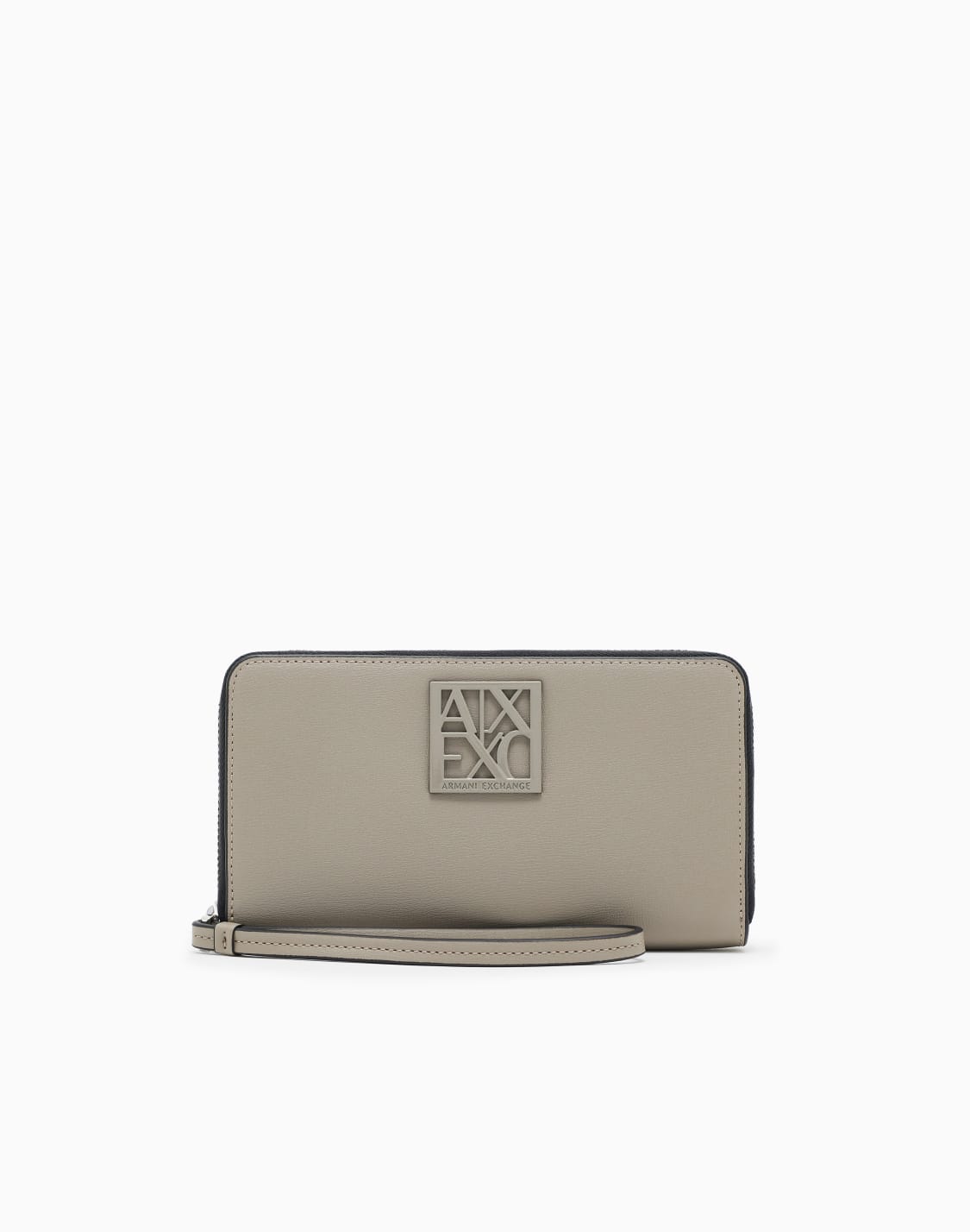 ラウンドジップ長財布-ブラウン--armani-exchange