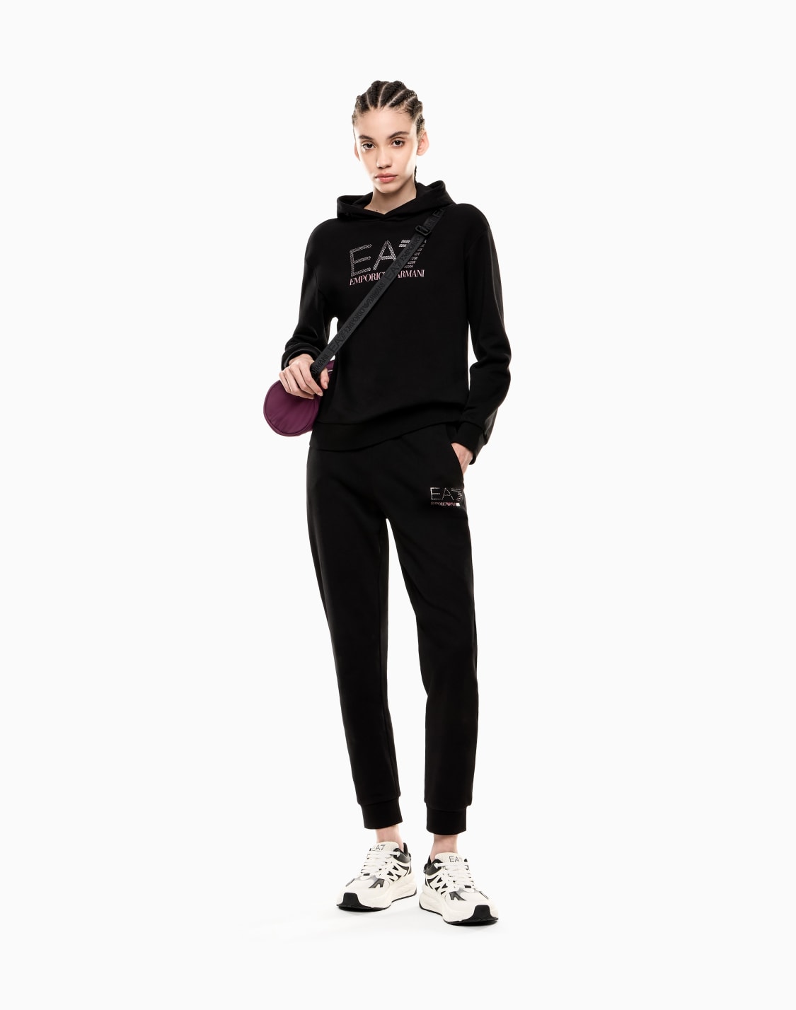 pantalon-de-jogging-logo-series-en-mlange-de-coton-biologique-noir--ea7