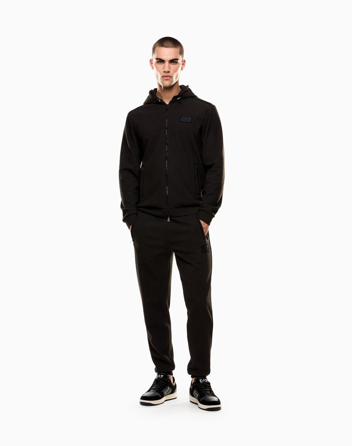 lux-identity-stretch-viscose-blend-hooded-sweatshirt-black--ea7