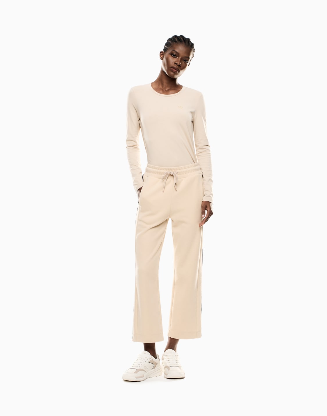 core-lady-stretch-jersey-long-sleeved-t-shirt-beige--ea7