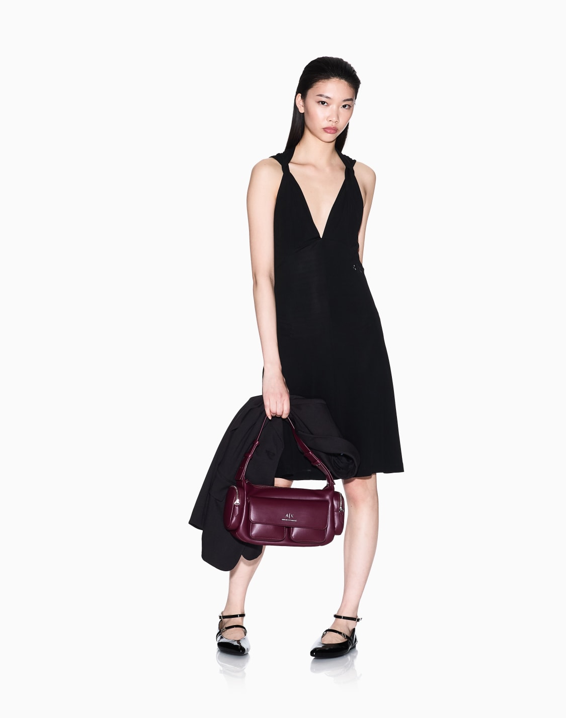 jersey-flared-midi-dresses-black--armani-exchange