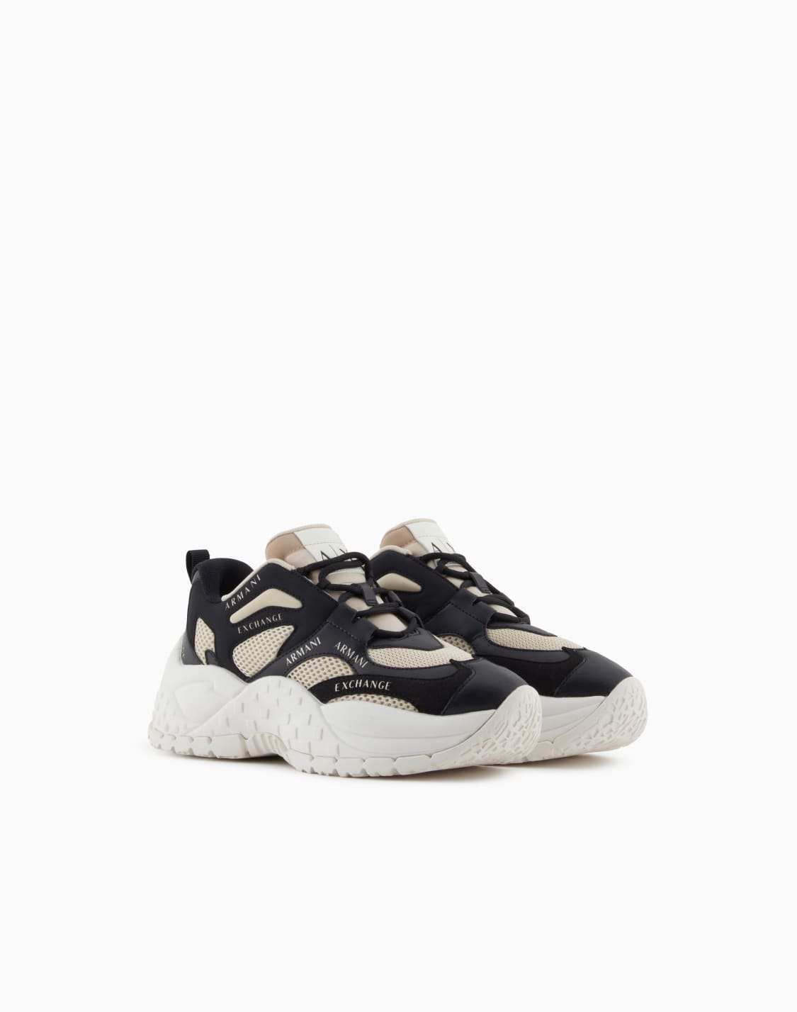 chunky-sneaker-mit-kontrastierenden-einstzen-schwarz--armani-exchange