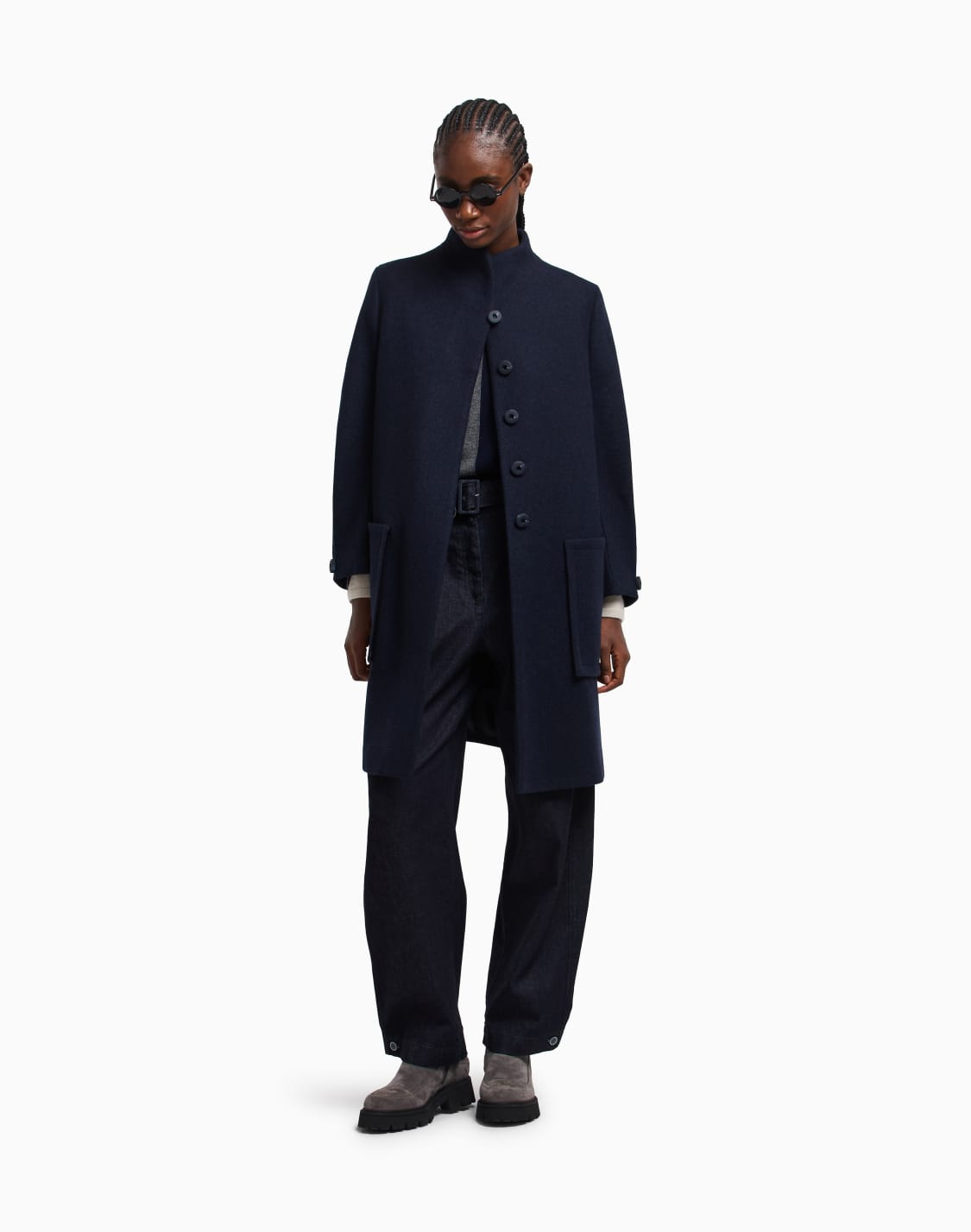 pantalon-pinces-avec-ceinture-en-denim-icon-bleu--emporio-armani