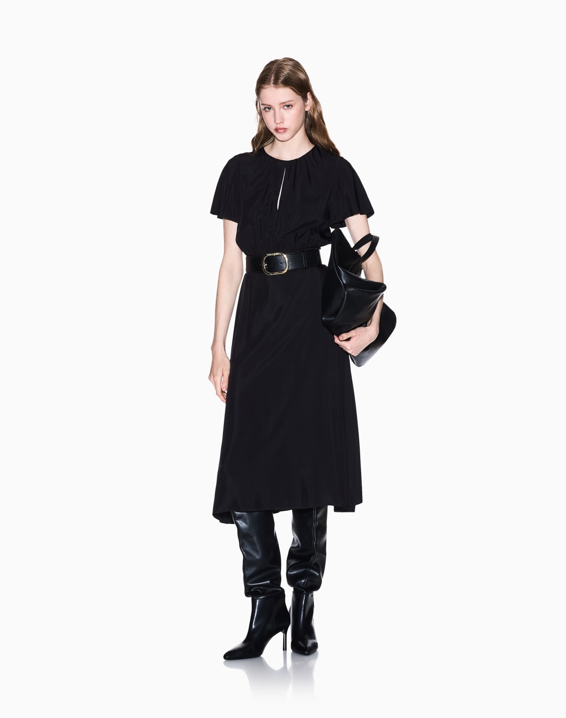 midi-kleider-schwarz--armani-exchange