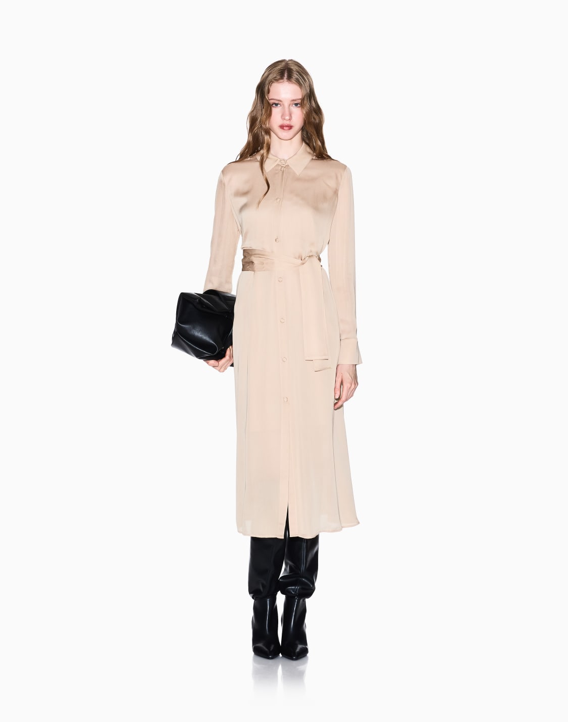 midi-dresses-camel--armani-exchange