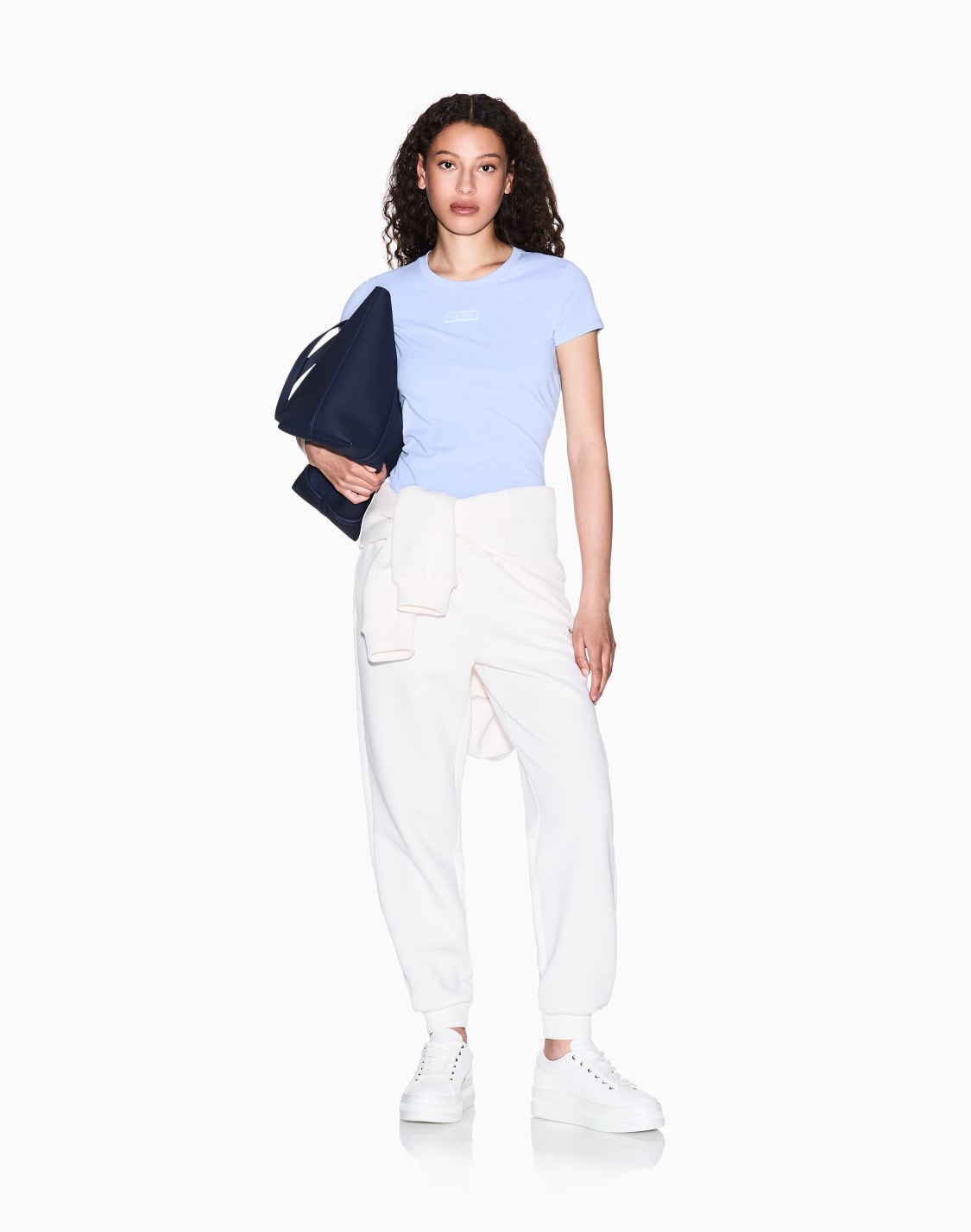 t-shirts-coupe-slim-bleu-clair--armani-exchange
