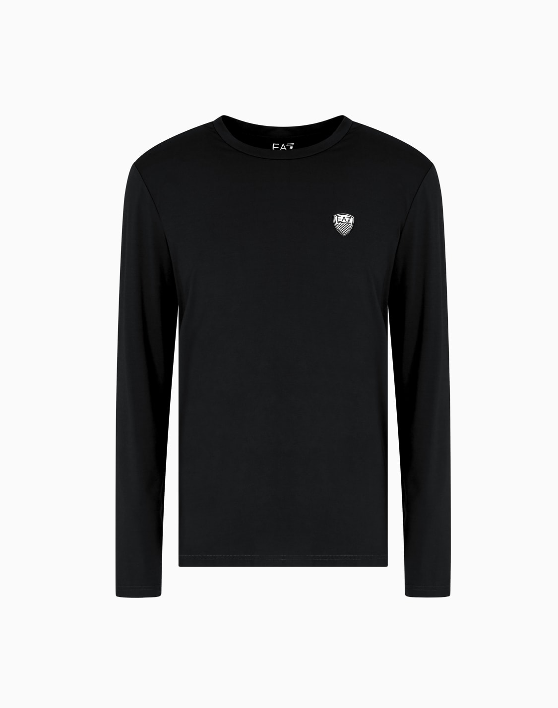 長袖tシャツ-ストレッチジャジ-ブラック--ea7