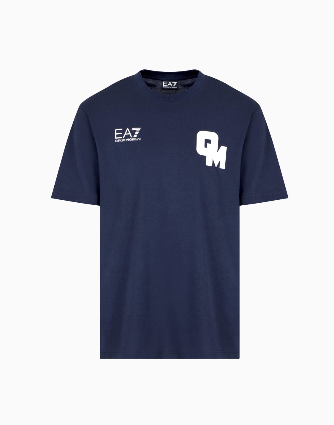 olimpia-milano-baumwoll-t-shirt-mit-rundhalsausschnitt-marineblau--ea7