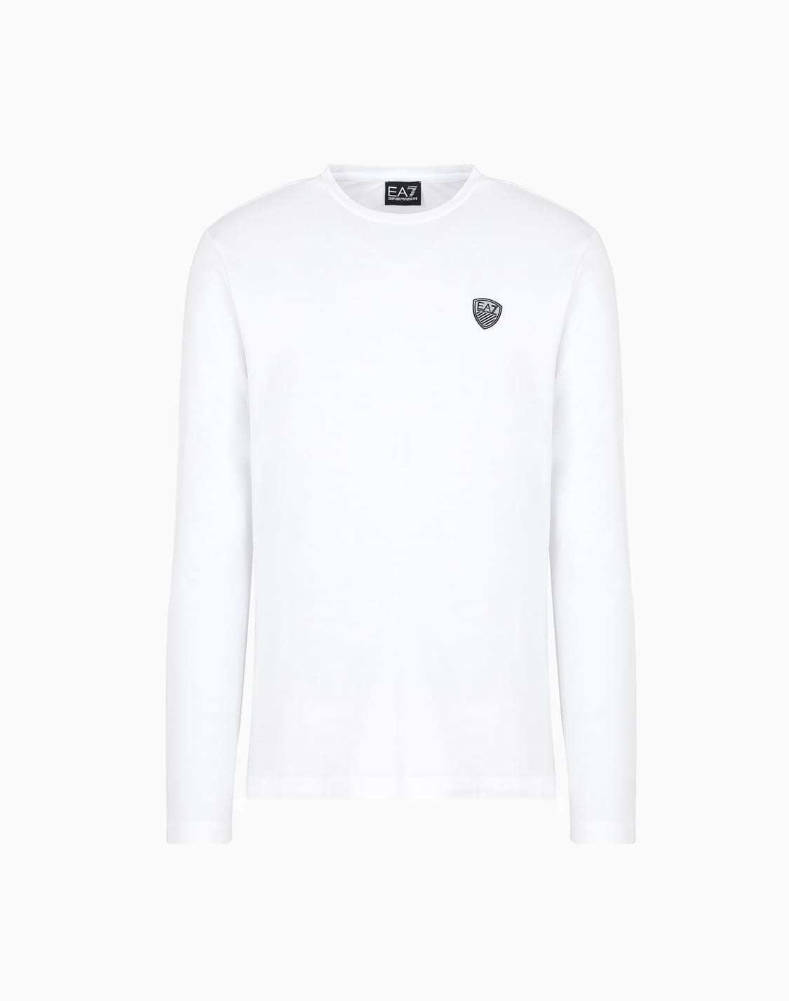 長袖tシャツ-ストレッチジャジ-ホワイト--ea7