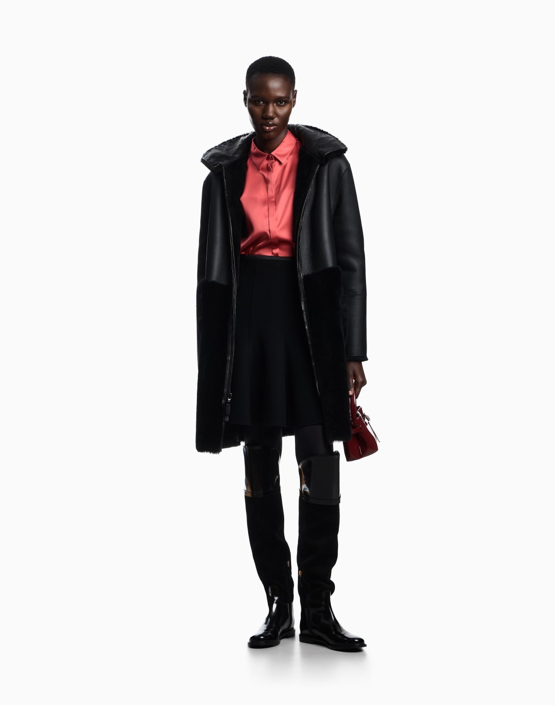chemise-en-satin-de-soie-rouge--emporio-armani
