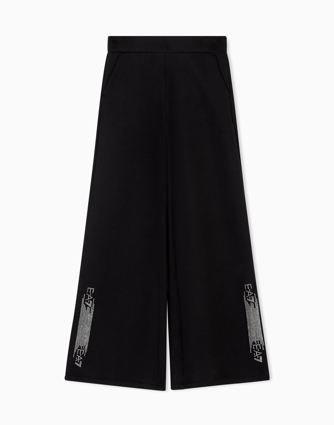 pantalones-anchos-logo-series-de-mezcla-de-algodn-negro--ea7
